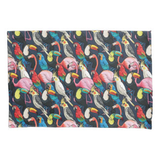 Exotic birds pillowcase