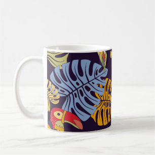 Exotic Birds Plants Colourful Pattern Coffee Mug