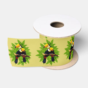 Exotic Birds Satin Ribbon
