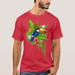 Exotic Birds Summer Retro Tropical Bird Toucan T-Shirt