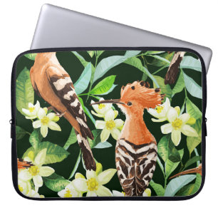 Exotic Birds: Tropical Vintage Print Laptop Sleeve