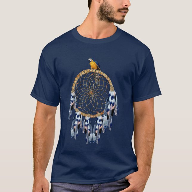 Exotic Blue Dream Catcher Best-man gift T-Shirt (Front)