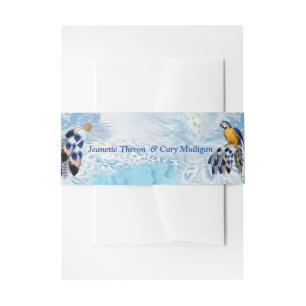 Exotic Blue Dream Catcher stationary Invitation Belly Band