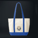 Exotic Blue Dream Catcher Tote Bag<br><div class="desc">A dream catcher that includes the round circle of bamboo and red beads in the web with blue exotic-parrot bird tone feathers on a soft blues feather background</div>
