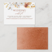 Exotic Boho Flowers Terracotta Wedding Website
