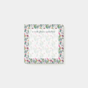 Exotic Boho Watercolor Cactus & Succulent Pattern Post-it Notes