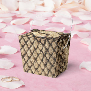 Exotic bold snake skin animal print pattern modern favour box