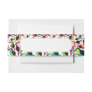 exotic brazil toucan bird background invitation belly band
