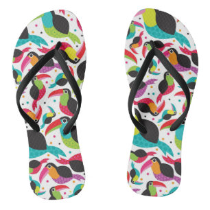 exotic brazil toucan bird background jandals