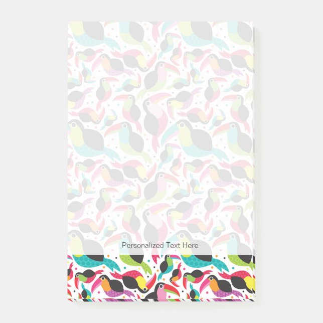 exotic brazil toucan bird background post-it notes (Front)