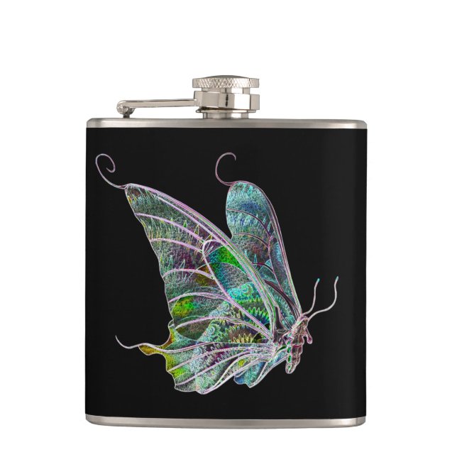 Exotic Butterfly Flask (Front)