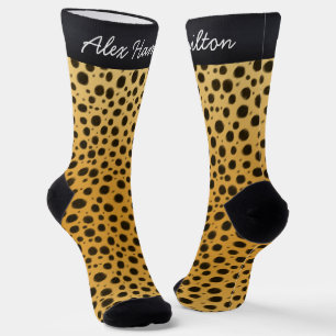 Exotic Cheetah Spots Personalised Wild Animal Socks
