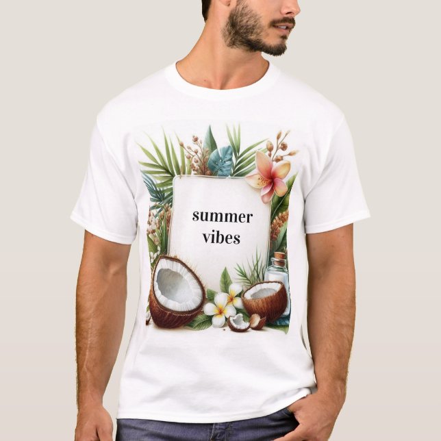 exotic coconut summer vibes tshirt (Front)