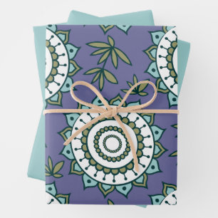 Exotic Coloured Mandala Flat Sheet Wrapping Paper