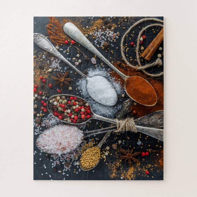 Exotic Cooking Spices & Spoons Jigsaw Puzzle (Vertical)