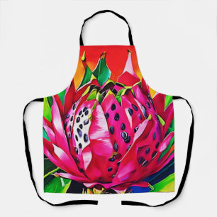 Exotic Dragon Fruit Bloom Apron