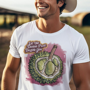 Exotic Durian Delight in Pink T-Shirt