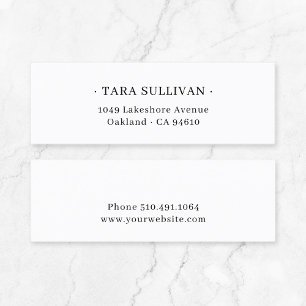 Exotic Elegance . Minimal Typographic 07 . Mini Business Card