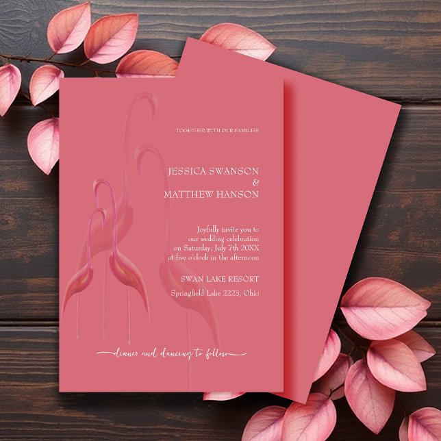 Exotic Elegant Pink Flamingo Invitation (Creator Uploaded)