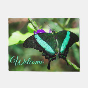 Exotic Emerald  Swallowtail Doormat