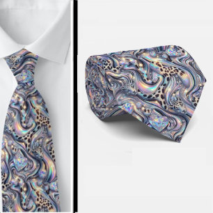 Exotic Faux Silk Luxury Trendy Opal Gentleman's Tie