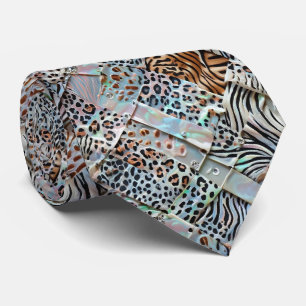 Exotic Faux Silk Luxury Wild Animal Gentleman's Tie