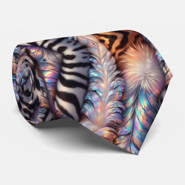 Exotic Faux Silk | Luxury Wild Animal Gentleman's Tie (Rolled)