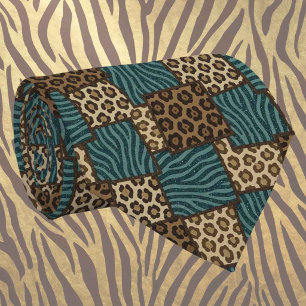 Exotic Faux Silk Luxury Wild Animal Gentleman's Tie