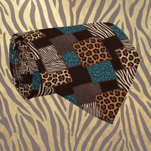 Exotic Faux Silk Luxury Wild Animal Gentleman's Tie