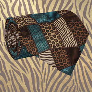 Exotic Faux Silk Luxury Wild Animal Gentleman's Tie