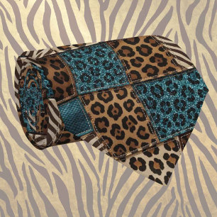 Exotic Faux Silk Luxury Wild Animal Gentleman's Tie
