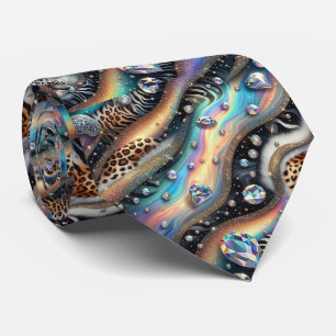 Exotic Faux Silk Luxury Wild Animal Gentleman's Tie