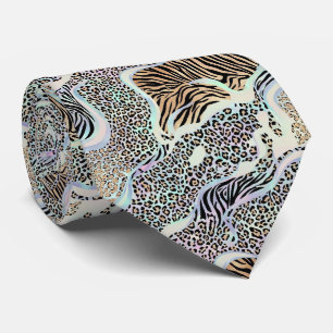 Exotic Faux Silk Luxury Wild Animal Gentleman's Tie