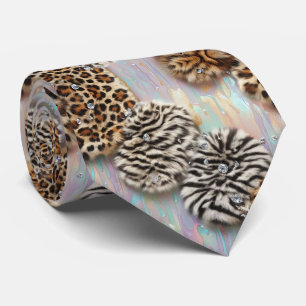 Exotic Faux Silk Luxury Wild Animal Gentleman's Tie