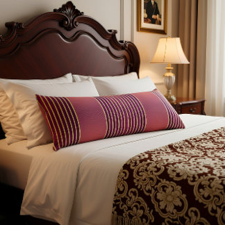 Exotic Faux Snake Leather & Linear Stripe Salmon Body Cushion