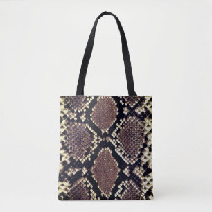 Exotic Faux Snake Skin Animal Print Tote Bag