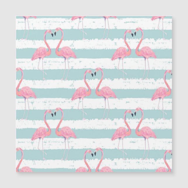 Exotic Flamingo Striped Background Pattern (Front)