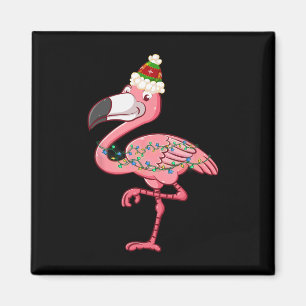 Exotic Flamingo Xmas Lights Hawaiian Christmas In  Magnet
