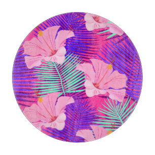 Exotic Flamingos: Tropical Pink Vintage. Cutting Board