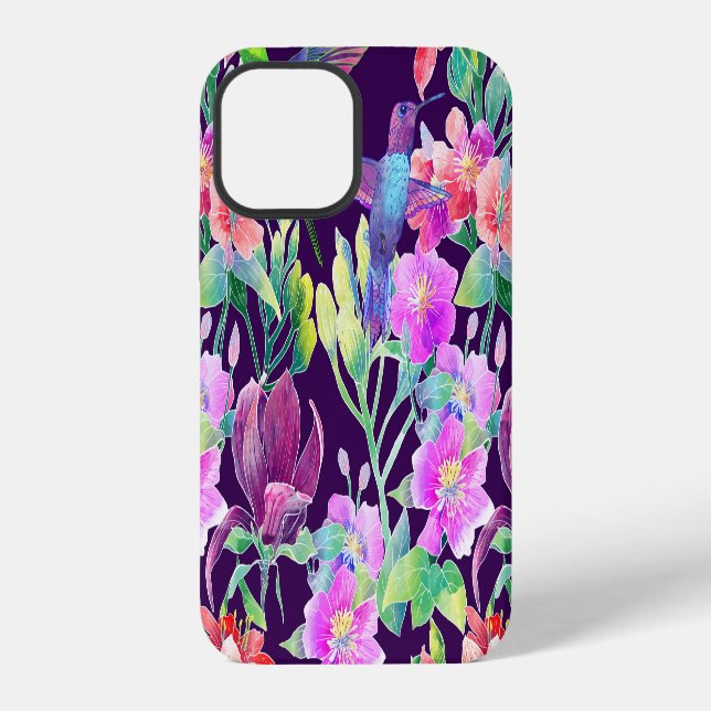 Exotic Flora and Fauna: Seamless Pattern iPhone Case (Back)