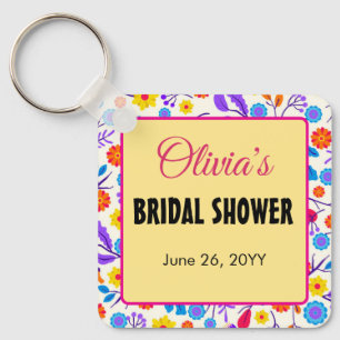 Exotic Floral Bridal Shower Template-23146 Key Ring