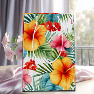 Exotic Floral Hawaiian Medium Gift Bag
