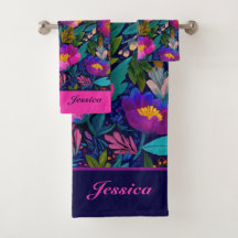 Exotic Flower Blossoms Bold Botanical Chic Name