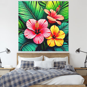 Exotic Flower Garden Dreams Canvas Print