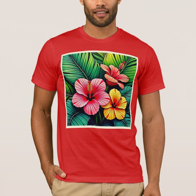 Exotic Flower Garden Dreams T-Shirt (Front)