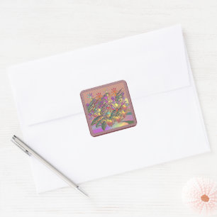Exotic Flower Garden Envelope Seal