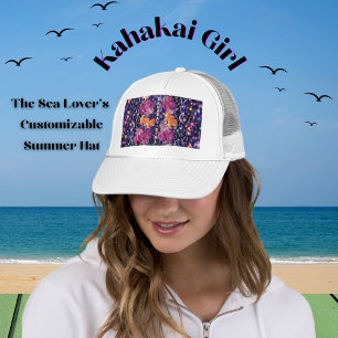 Exotic Flower Stone "Kahakai (beach) Girl" Trucker Hat
