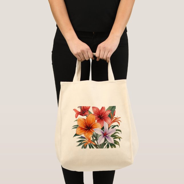 Exotic Flowers Tote Bag (Front (Product))