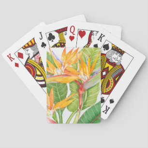 Exotic Flowers Watercolor Playing Cards