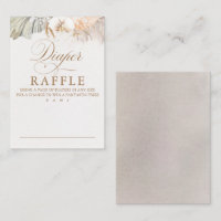 Exotic Foliage Baby Shower Diaper Raffle Ticket